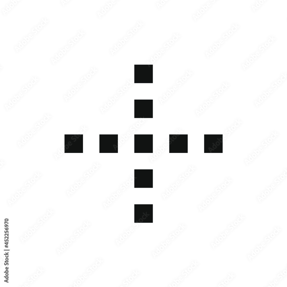 a collection of small squares forming a plus sign a collection of small squares forming a plus sign