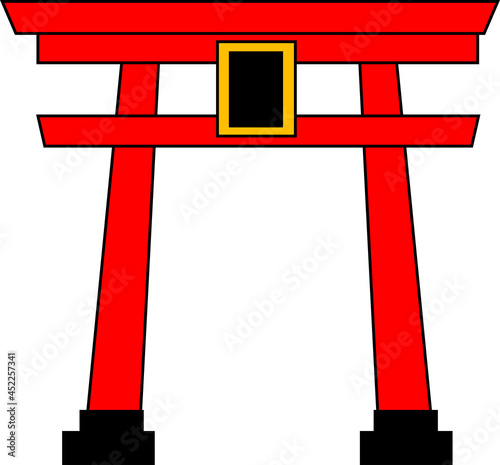 シンプルな鳥居のイラスト素材