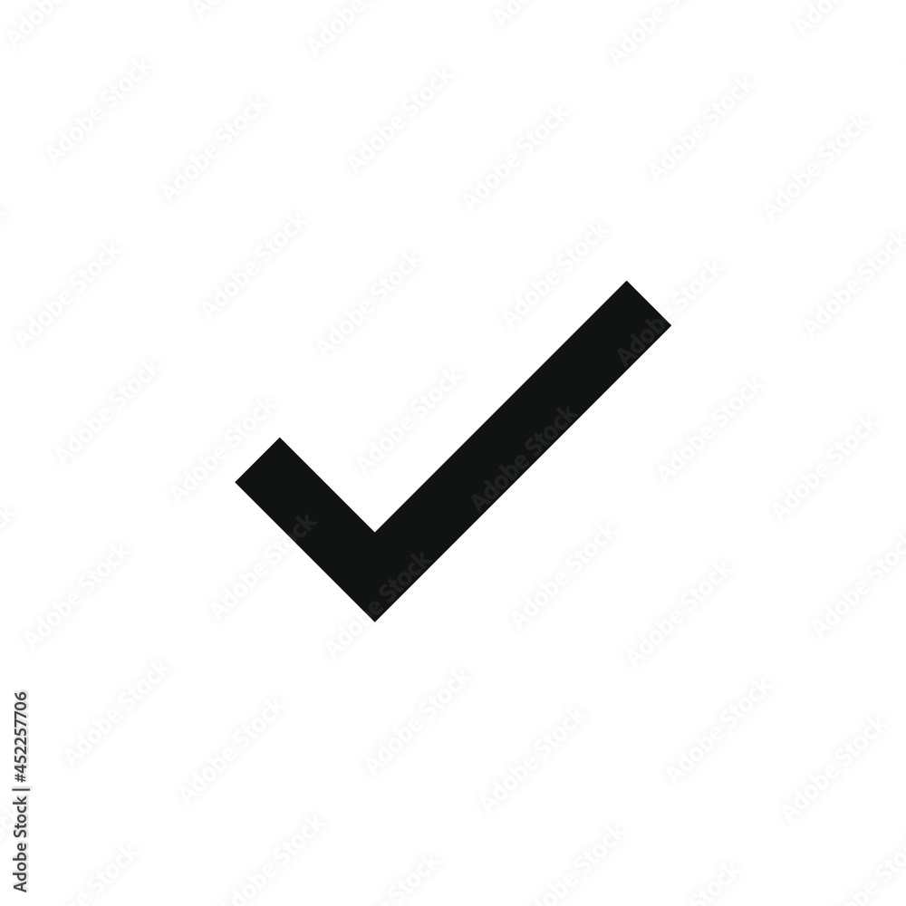 black check mark vector image