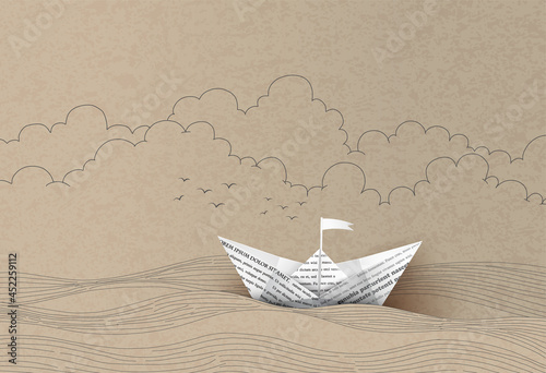 paper sailing boat