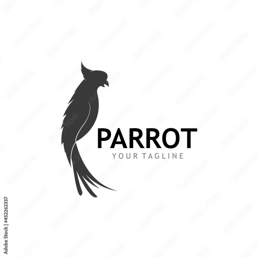 Naklejka premium Parrot Logo Design Vector template