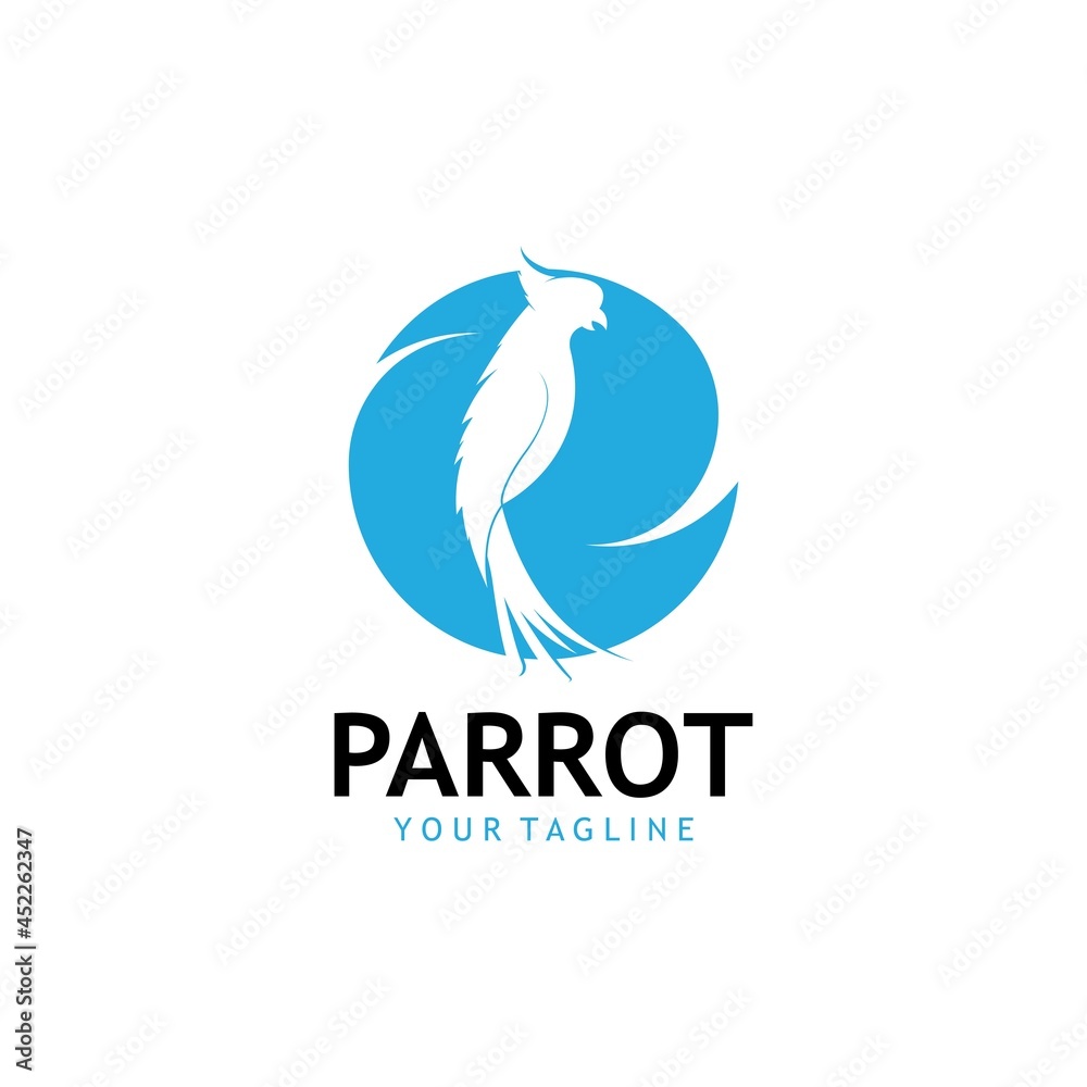 Obraz premium Parrot Logo Design Vector template