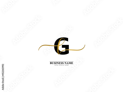 Letter GL Logo, creative gl lg signature logo for wedding, fashion, apparel and clothing brand or any business photo