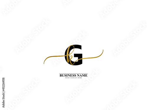 Letter GK Logo, creative gk kg signature logo for wedding, fashion, apparel and clothing brand or any business