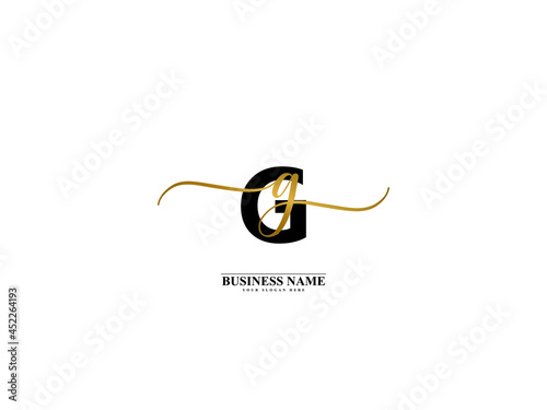 Letter GG Logo, creative gg gg signature logo for wedding, fashion, apparel and clothing brand or any business