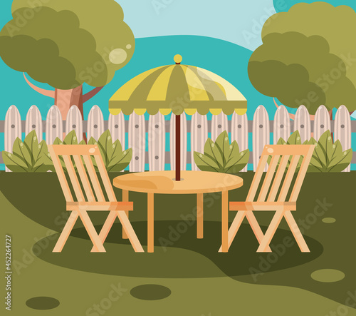backyard table and chairs