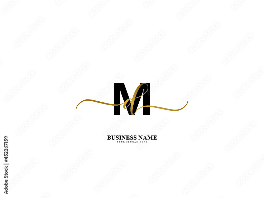 Letter MD Logo Creative Md Dm Signature Logo For Wedding Fashion