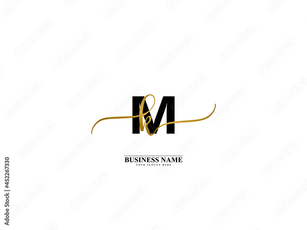 Letter MK Logo, creative mk km signature logo for wedding, fashion, apparel  and clothing brand or any business Stock Vector | Adobe Stock