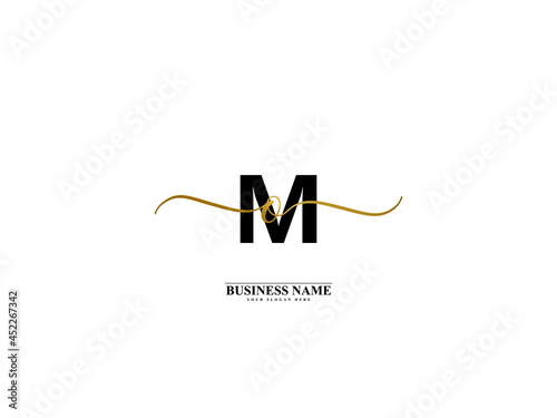 Letter MO Logo, creative mo om signature logo for wedding, fashion, apparel and clothing brand or any business