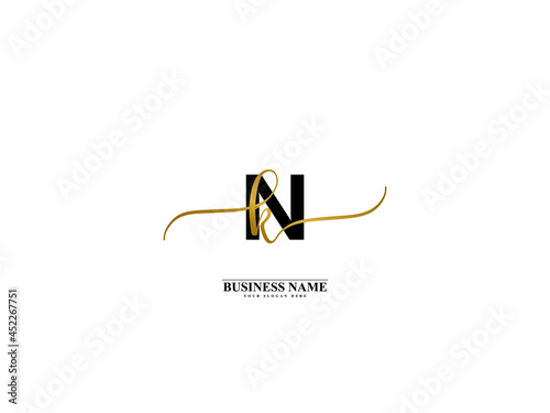 Letter NK Logo, creative nk kn signature logo for wedding, fashion, apparel and clothing brand or any business