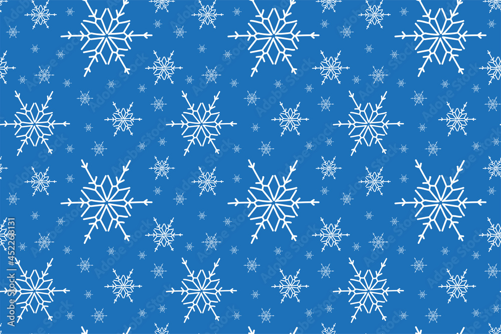 Many white cold flakes elements on snowflakes in various forms. Snow flakes, snow background. Vector hand drawn seamless pattern. New year ornament. Nice element for Christmas banner, cards. Many white cold flakes elements on snowflakes in various forms. Snow flakes, snow background. Vector hand drawn seamless pattern. New year ornament. Nice element for Christmas banner, cards.