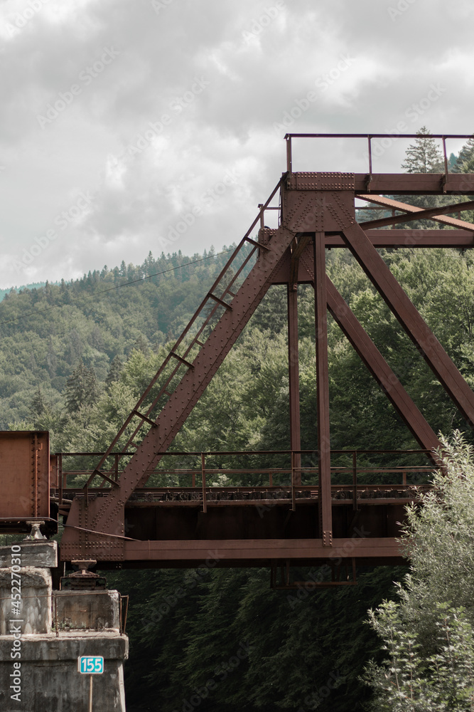 bridge over the river in mountains