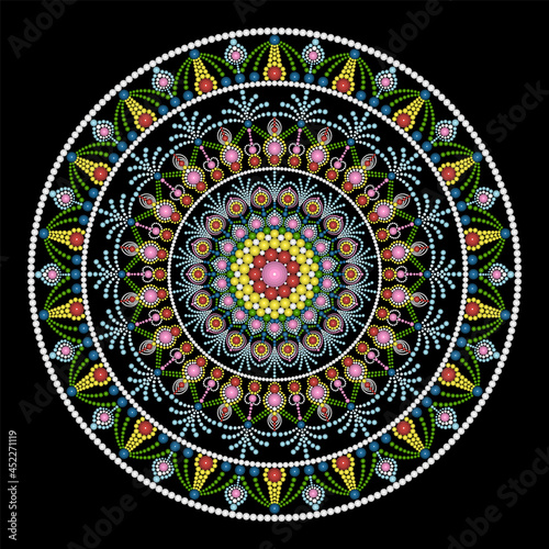 Mandala dot art design, Vecter pattern