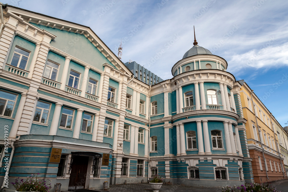 The facade of an old building. Perm