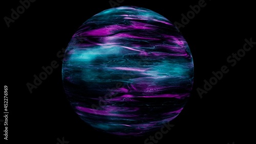 Glowing Grunge Neon Energy Ball