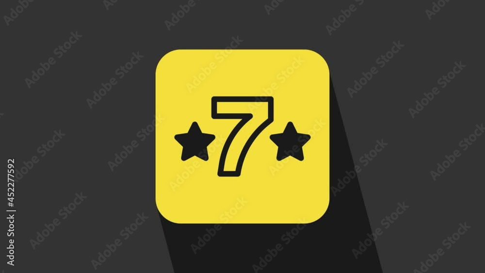Yellow Casino slot machine with clover symbol icon isolated on grey background. Gambling games. 4K Video motion graphic animation Yellow Casino slot machine with clover symbol icon isolated on grey background. Gambling games. 4K Video motion graphic animation