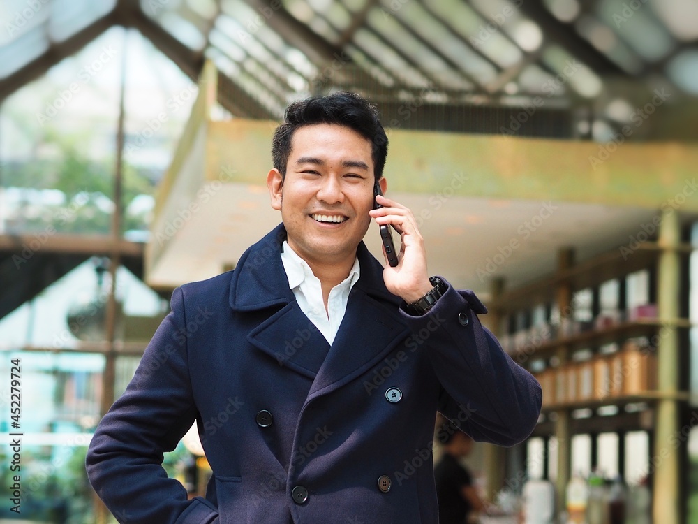 Man talking on phone. Man talking on phone.