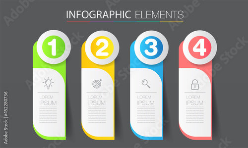 modern text box template, infographics banner 