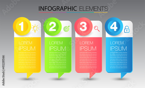 modern text box template, infographics banner 