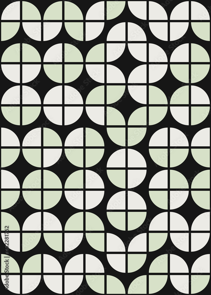 Naklejka premium Abstract Geometric Pattern generative computational art illustration