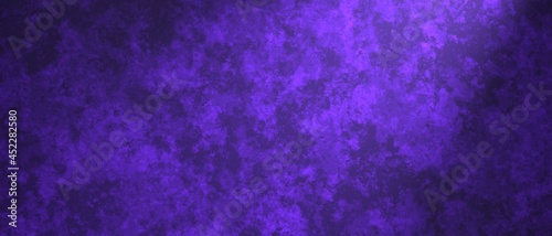 Fototapeta Naklejka Na Ścianę i Meble -  Abstract purple blank background with shaded edges. Marbled noisy texture.