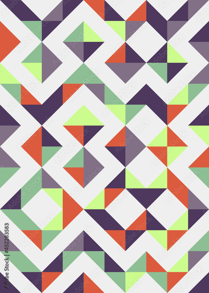 Abstract Geometric Pattern generative computational art illustration