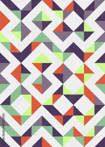 Abstract Geometric Pattern generative computational art illustration