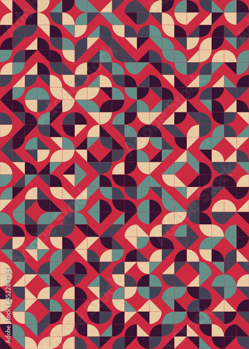 Abstract Geometric Pattern generative computational art illustration