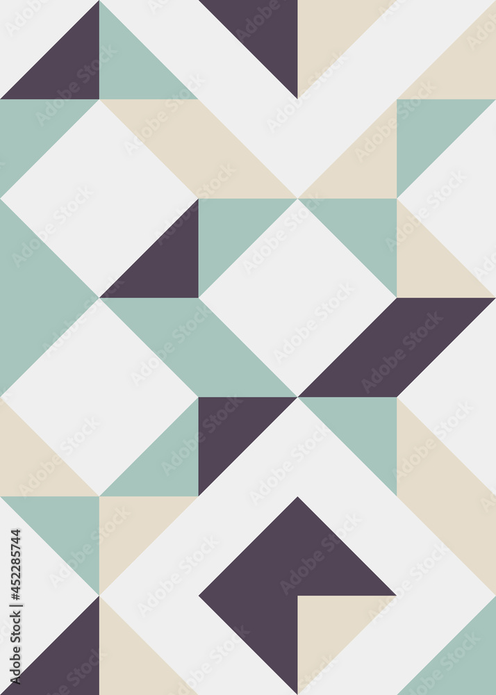 Fototapeta premium Abstract Geometric Pattern generative computational art illustration