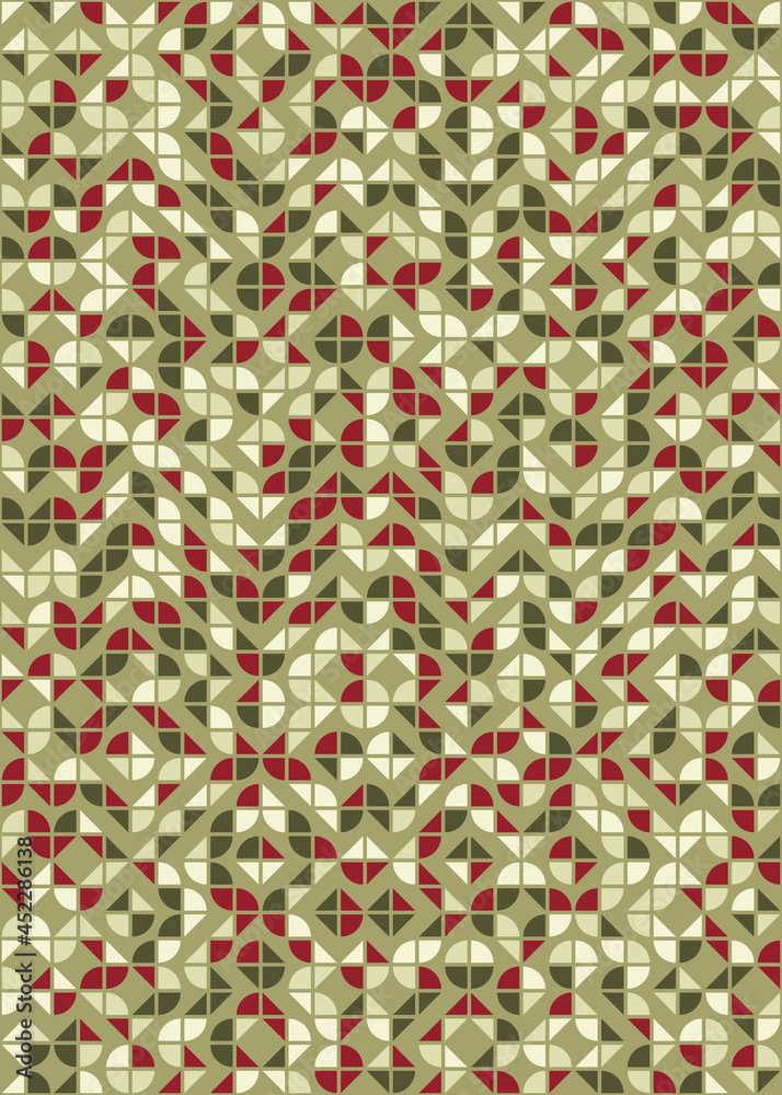 Abstract Geometric Pattern generative computational art illustration