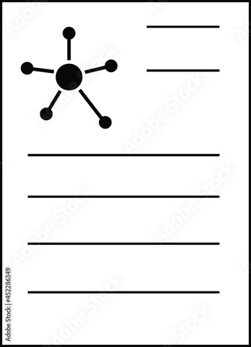 blank sign of the molecule DNA symbol bond atom covid corona virus vaccine against corona virus black and white vector image on a white background