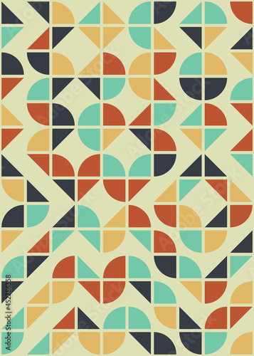 Abstract Geometric Pattern generative computational art illustration