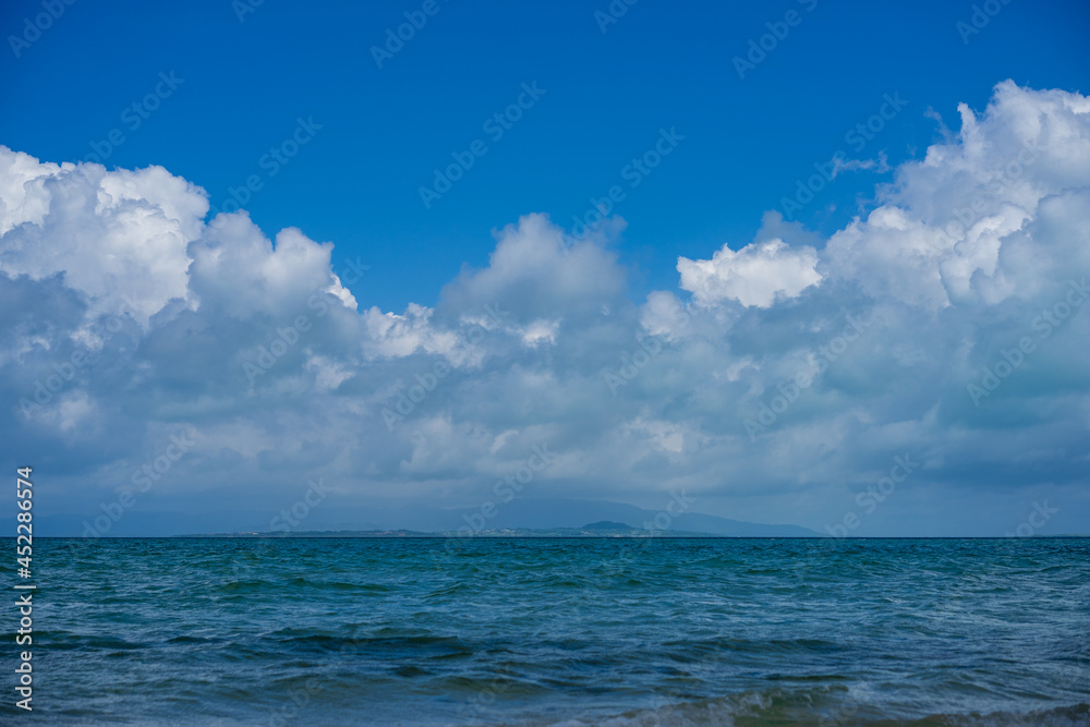 beach with blue sky