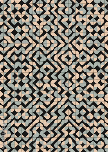 Abstract Geometric Pattern generative computational art illustration