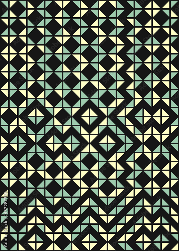 Fototapeta premium Abstract Geometric Pattern generative computational art illustration