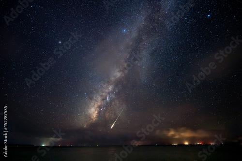 starry night sky with comet © ryuichi niisaka