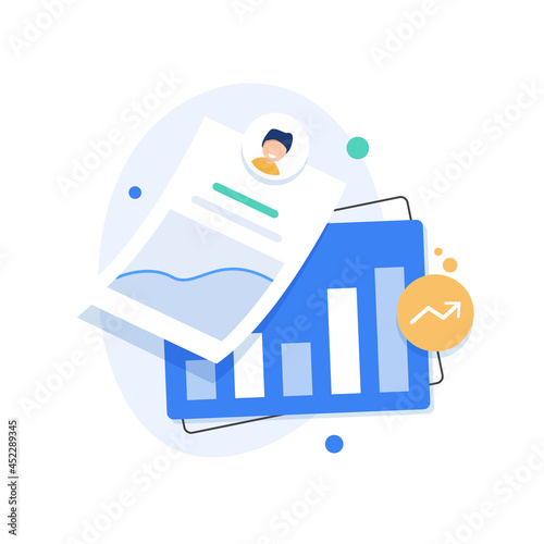 Personal info data icon vector illustration isolated, flat cartoon style of user or profile