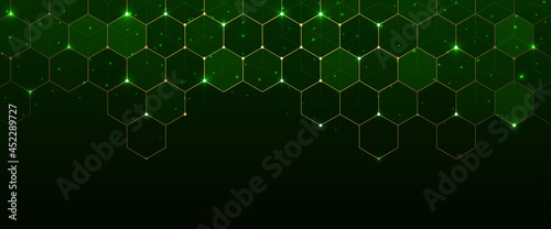 Abstract cube hexagon shape pattern background