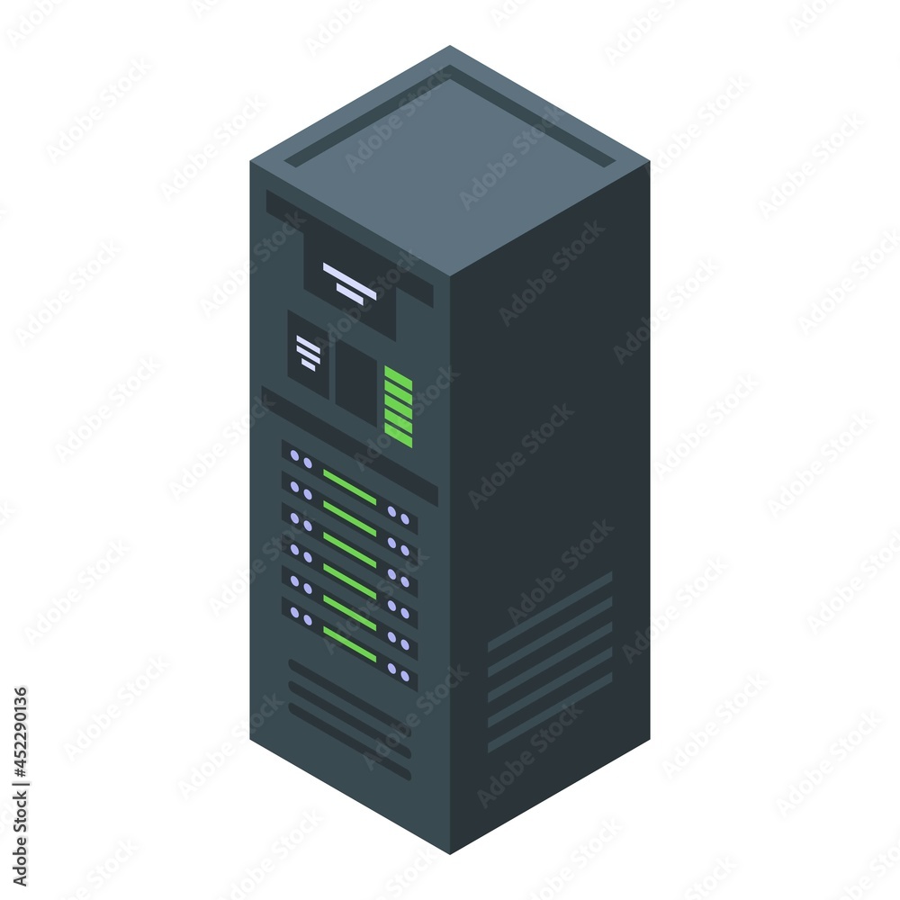 Server rack icon isometric vector. Web cloud. Internet network Server rack icon isometric vector. Web cloud. Internet network