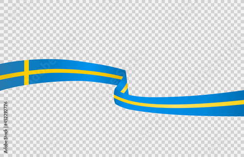 Waving flag of Sweden isolated  on png or transparent  background,Symbol of Sweden,template for banner,card,advertising ,promote, vector illustration top gold medal sport winner country