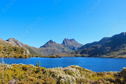 Cradle Mountain Dove Lake Tasmania Australia. No people space for copy.