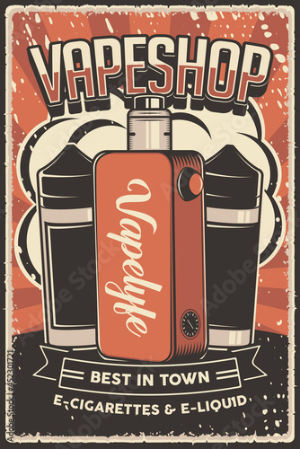 Retro Liquid and Vape Mod Poster Sign