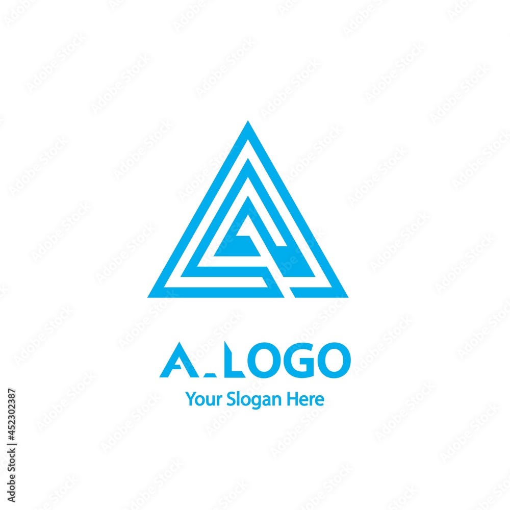 logo with letter A that combine in triangle shape logo with letter A that combine in triangle shape
