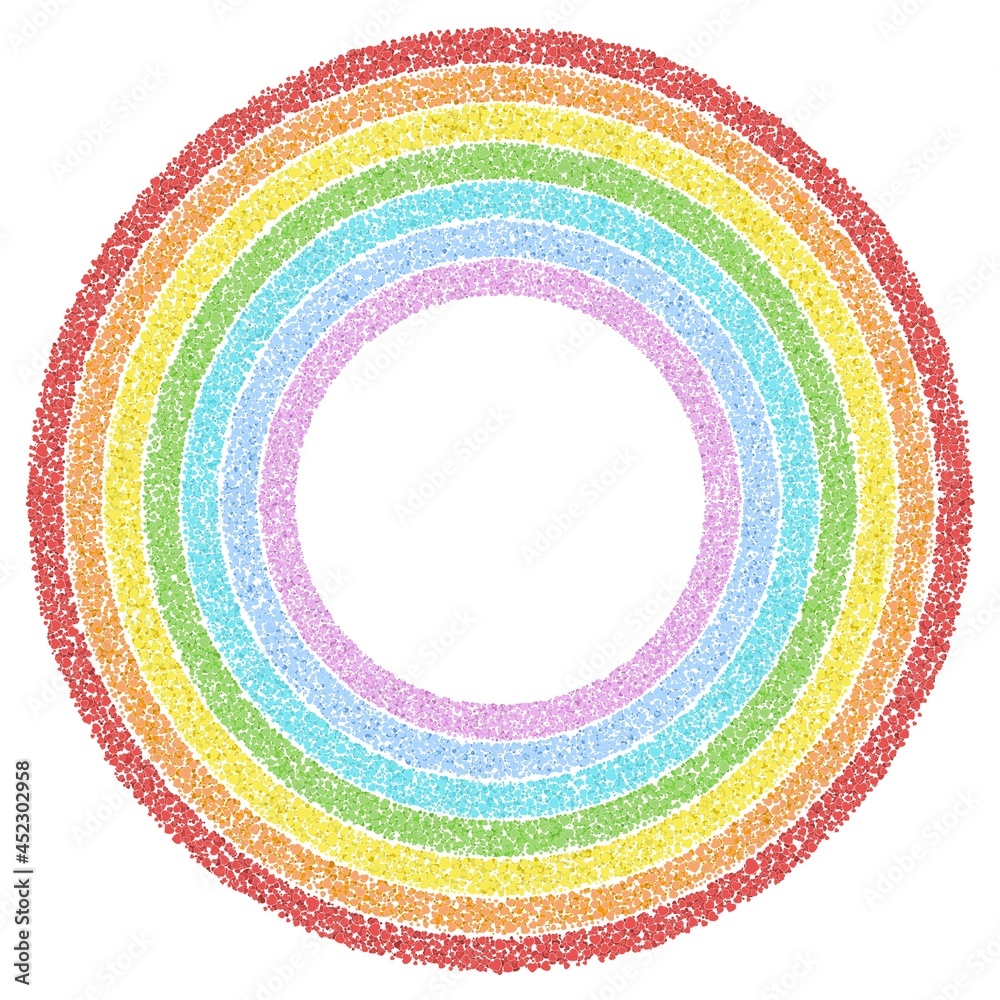 Obraz premium Colorful hearts gathering in Circle shape frame, Vector design