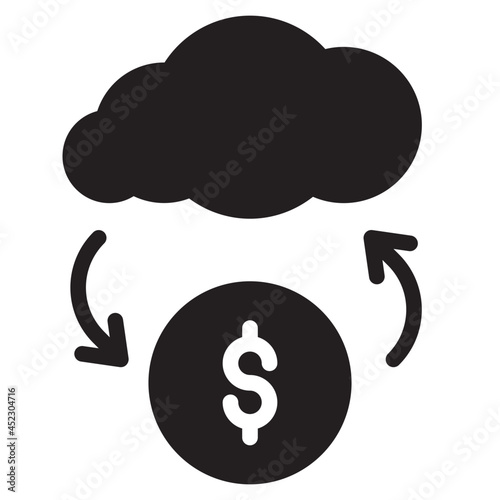 cloud glyph icon