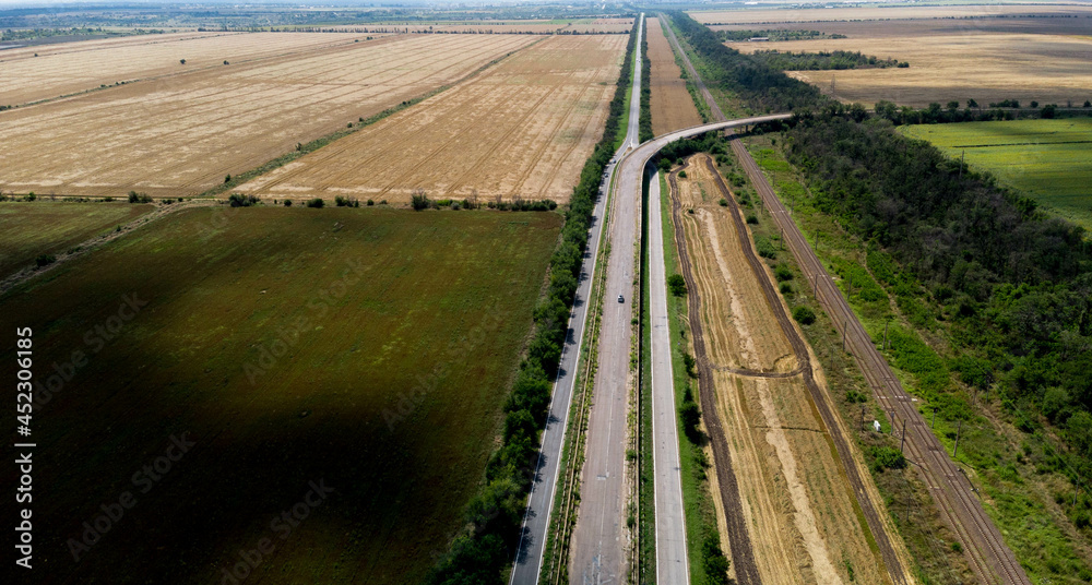 Aerial view of the bridge leading to Chisinau via Tiraspol Aerial view of the bridge leading to Chisinau via Tiraspol