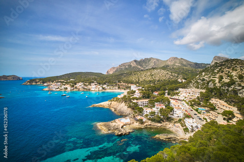 Aerial view of Sant Elm, in Mallorca (Spain)