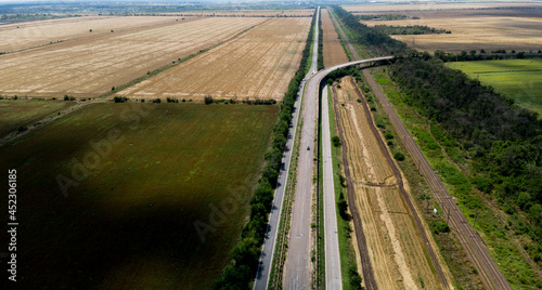 Aerial view of the bridge leading to Chisinau via Tiraspol