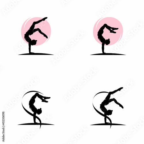 gymnastic logo vector illustration