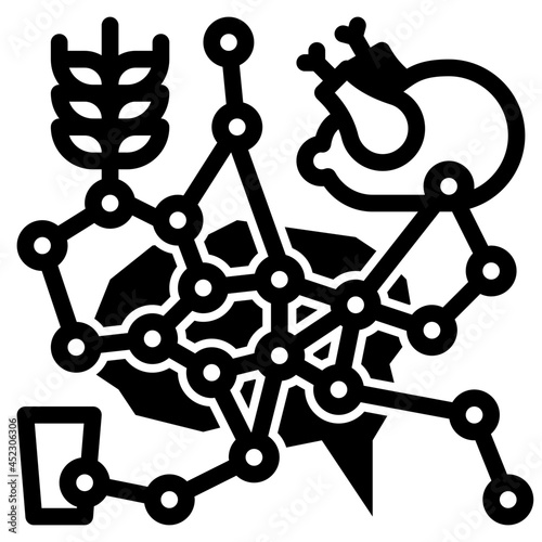 artificial intelligence glyph icon